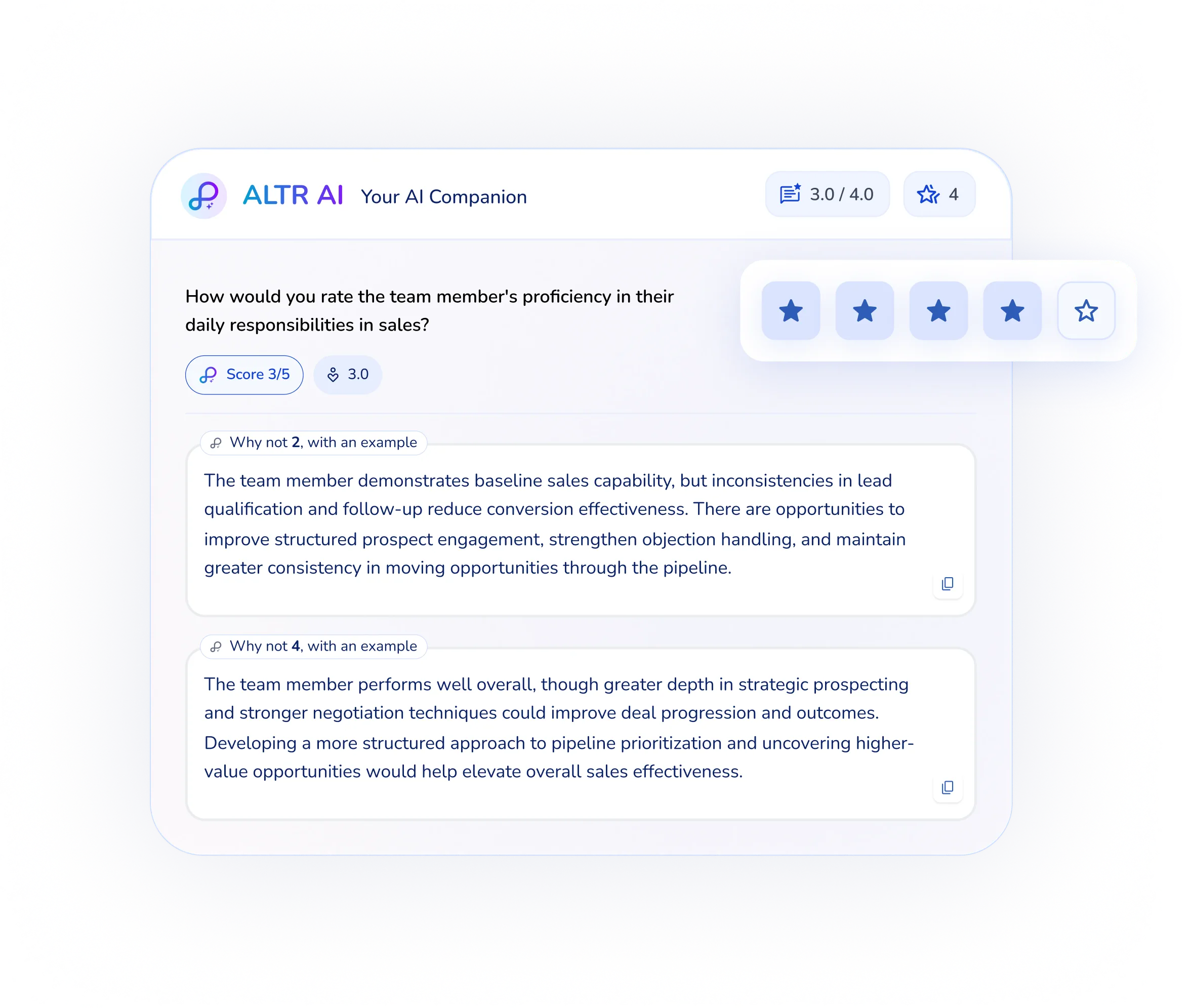 Structure Feedback with AltR
